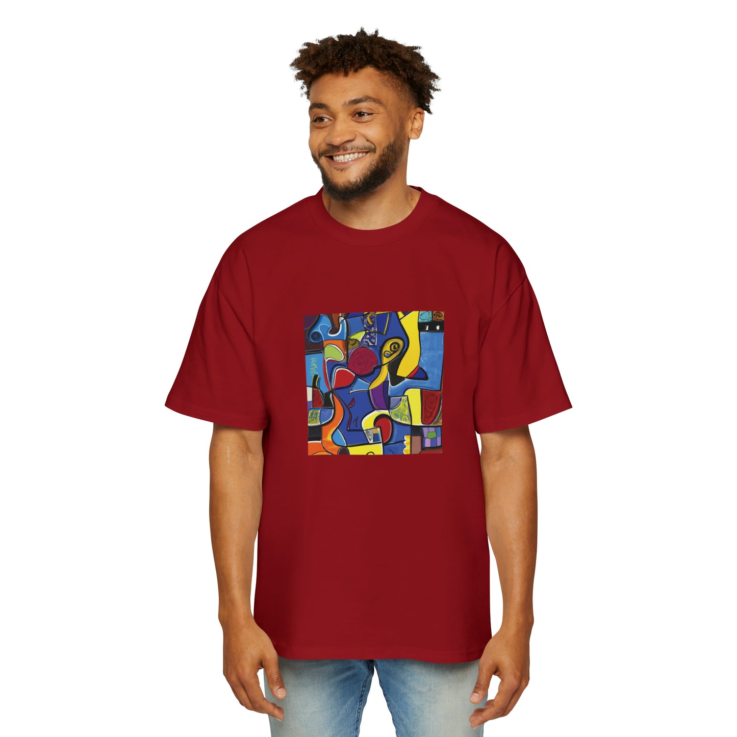 The Siegge Red Heavy Oversized T-Shirt