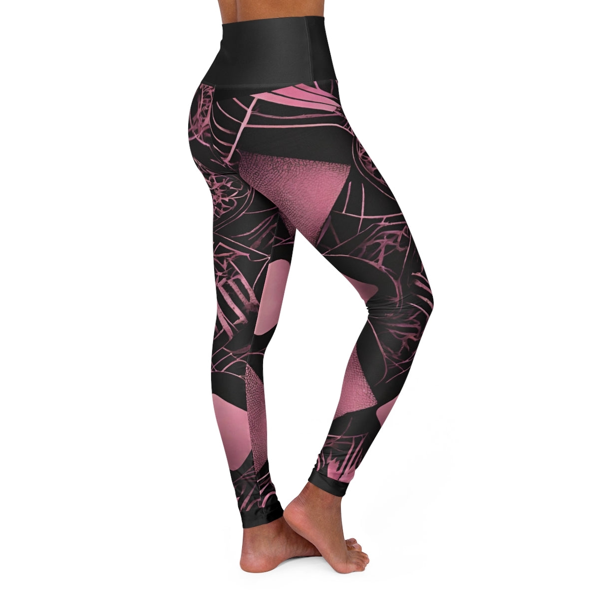 Keyali Sultra Pink High-Waisted Yoga Leggings