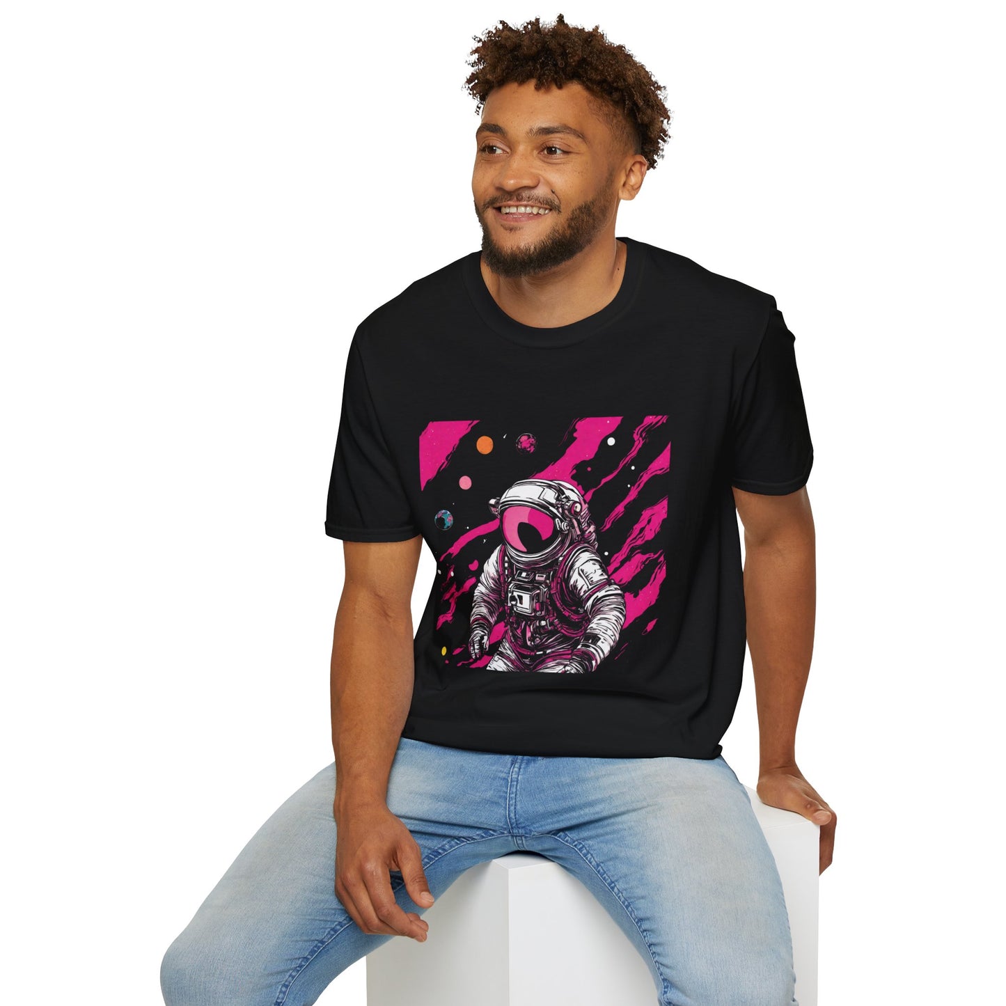 Pink Astro II Black T-Shirt