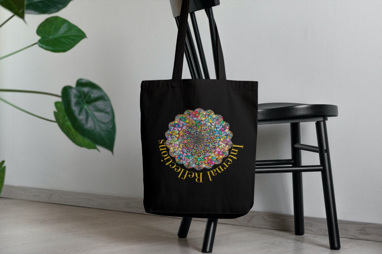Stylish Minimalist Tote Bag - Black | Off White