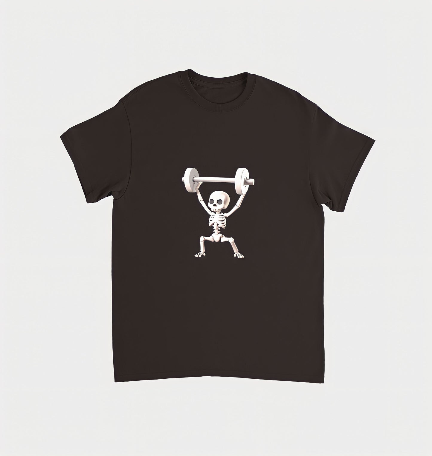 “Strong Bones" Skeleton Weightlifting Black T-Shirt | Limited Edition